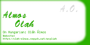 almos olah business card